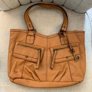 Orange Vegan Leather BOC Satchel